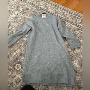 Gray Knit Sweater Dress
